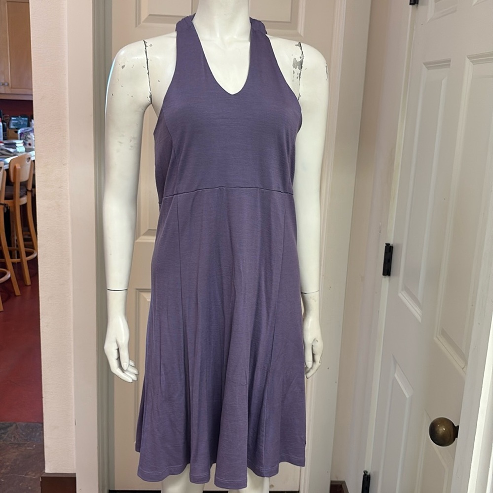 NEW Sleeveless Purple Merino Wool Halter Dress Size M